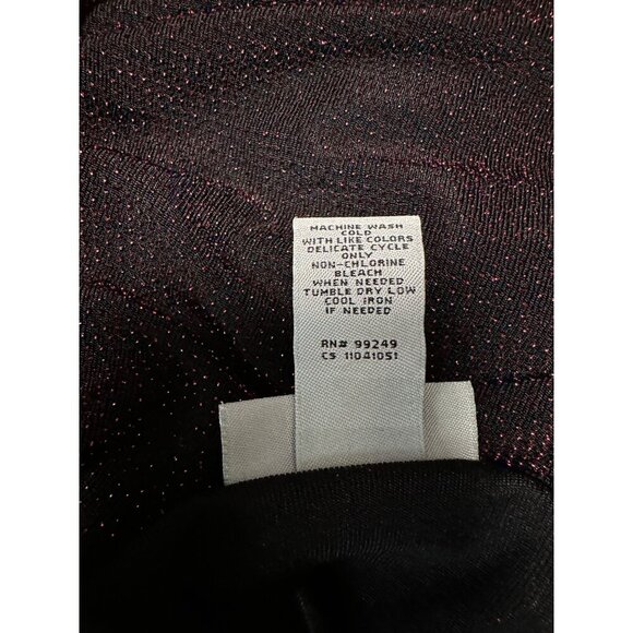 Maggie Barnes Catherines Red Sparkly Cowl Neck Top Plus Size 1X Stretch Party - Picture 6 of 7